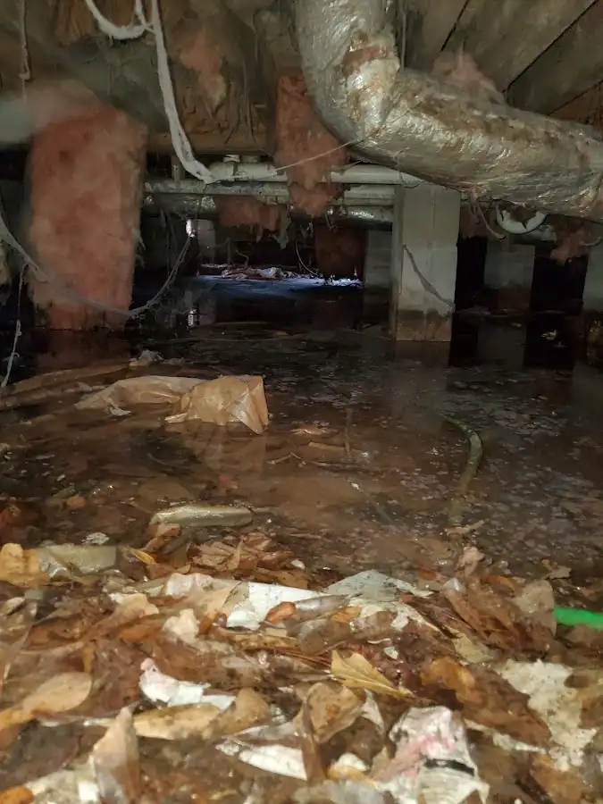 Crawl space flood assessment for Commercial Water Damage Restoration in Texas