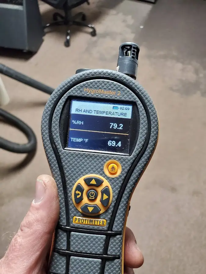 Moisture meter humidity assessment for Fire & Smoke Damage Restoration in Texas